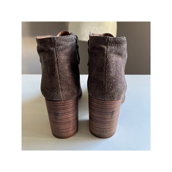 Sarto Lace Up Leather Upper Brown Ankle Boots - Picture 4 of 9